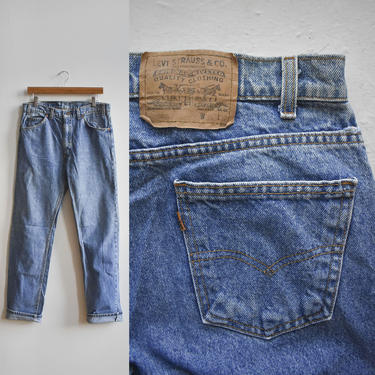 Vintage Medium Wash Levis / Vintage Orange Tab Levis Jeans / Vintage Levis 34 Waist / Vintage Levis 34x32 / Levis Medium / Vintage Denim 