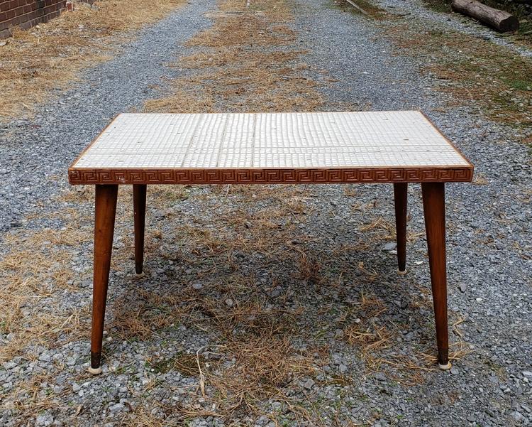 Mid-century Modern Tile-Top Occasional Table