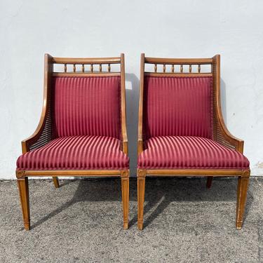 2 Chairs Cane Wood Armchairs High Back Mid Century Modern Traditional Regency Style Armchair Regency Vintage Seating Bohemian Boho Chic 