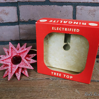 Ring a Lite Electrified Red Star Tree Topper 