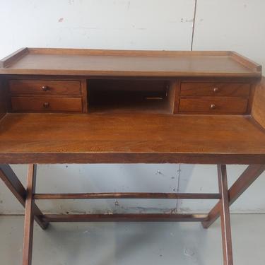Vintage Wood Flip Top Desk 