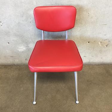 Mid Century 1960s Red vinyl Impala chair