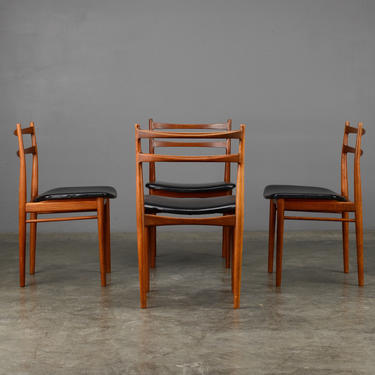 4 Mid Century Dining Chairs Rosengren Hansen Teak Danish Modern 