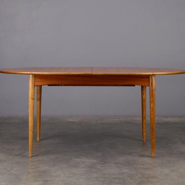 Mid Century Oval Dining Table Teak Danish Modern 