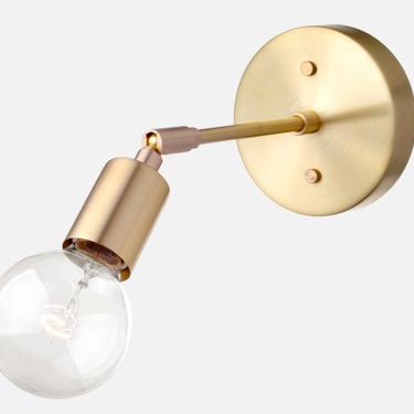 Extended Adjustable Articulating Sconce Light - Solid Brass, Modern, Minimal, Mid-Century, Industrial, Period Lighting, Vintage 