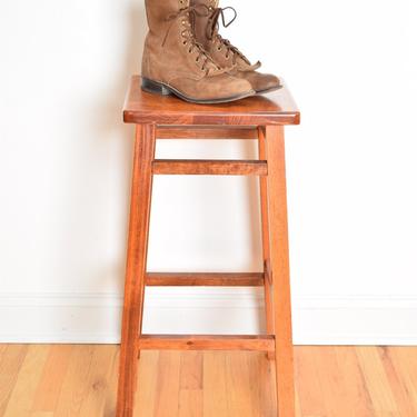 vintage 70s boots LAREDO brown leather kiltie roper granny booties shoes 9 women US prairie cottagecore 