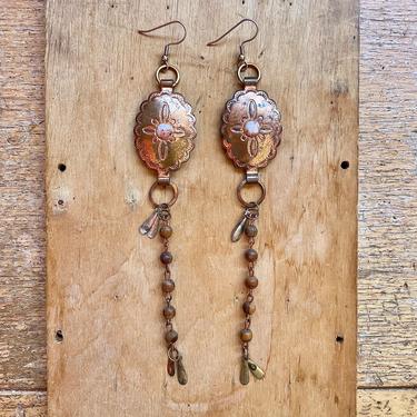 Long Copper Earrings Southwestern Jewelry Cottagecore Country Western Boho Gifts for Her 