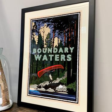 Boundary Waters Framed Print 24x32 | Minnesota Print | Minnesota Art | Poster | BWCA | Up North | Portage Print | Canoe Print | Camping 