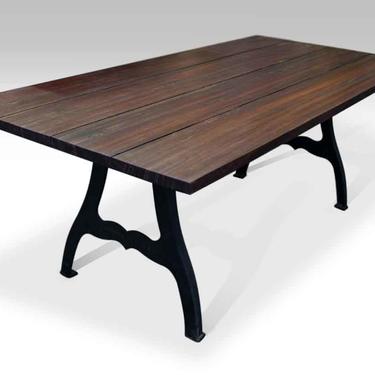 South Street Seaport Ipe Table with NYC Industrial Legs