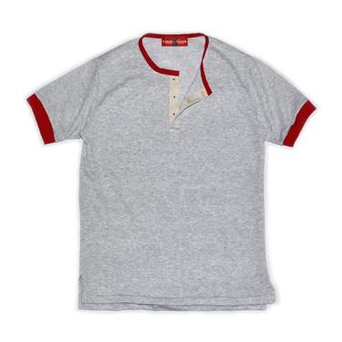 Wrigley Short Sleeve Henley (Grey/Red)