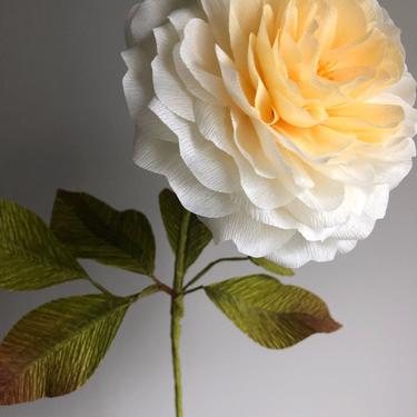 Crepe Paper Garden Rose -- Paper Flowers for Home Decor or Weddings 