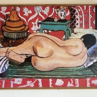 Recumbent Nude By Matisse Print on Canvas Framed
