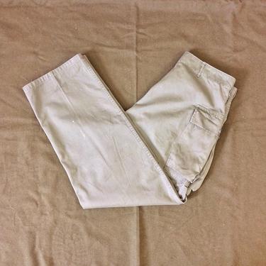 37x31 Vintage WWII 1940s Men’s US Army M43 2 Pocket Windproof Cotton Combat Trousers 