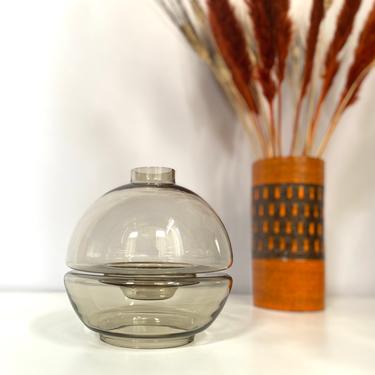 Vintage Dansk Glass Hurricane Lamp Candle Holder | MCM Dansk Candle Holder | Modernist Hurricane Lamp 