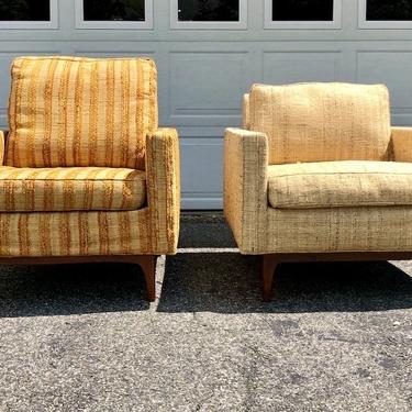 Mid Century Modern Pair of His and Hers Lounge Chairs by Milo Baughman 1960’s