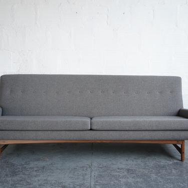 Grey Mid-Century Sofa