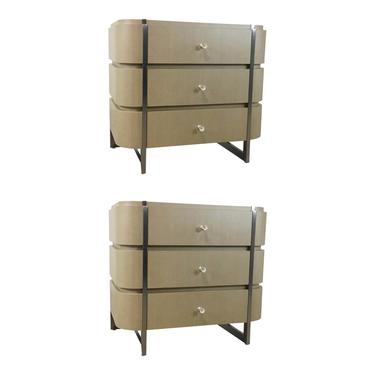 Caracole Modern Taupe Grace Nightstands Pair