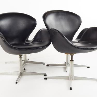 Arne Jacobsen for Fritz Hansen Model 3320 Mid Century Swan Chair - Set of 4 - mcm 