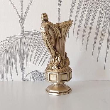Vintage Vase, Pheasant Birds, Nude Female, Art Deco period 