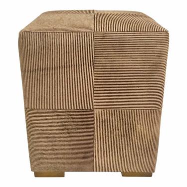 Made Good Modern Hair on Hide Brown and Taupe Stripe Viktor Stool