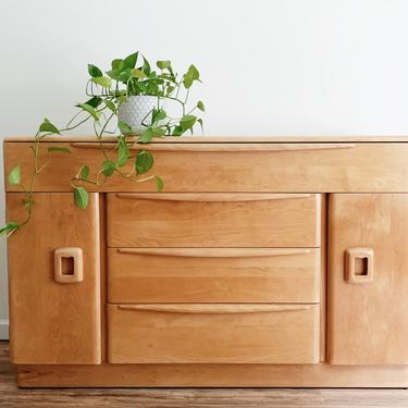Natural Wood Credenza - Changing Table 