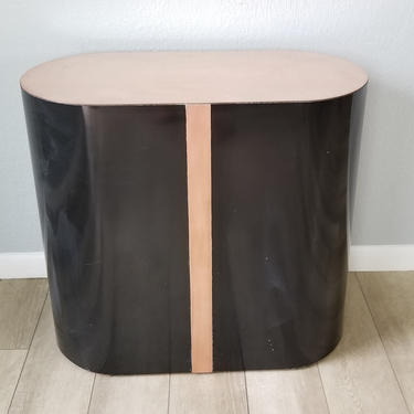 1980s Postmodern Black Laminate and Copper Dining Table Base . 