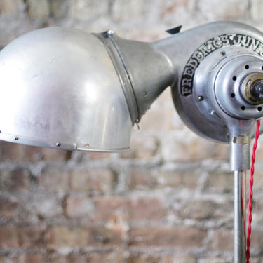 vintage hair dryer by Frederics repurposed into floor lamp, vintage industrial floor lamp, steampunk floor lamp 