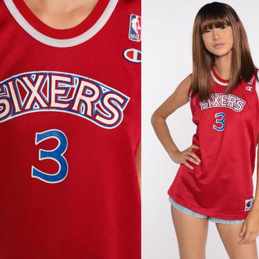 Vintage Allen Iverson Jersey Champion Sixers Shirt Basketball Jersey 76ers Jersey Throwback Nba 90s Champion Retro Sports Small 
