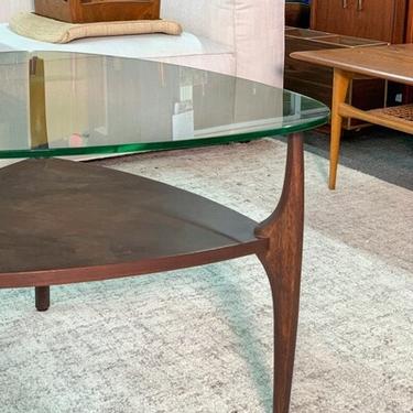 Rosewood and Glass Side Table