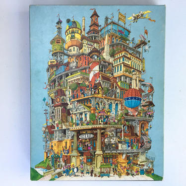 70's Springbok Puzzle, Verticalville 500+ Piece Jigsaw Puzzle, Complete, 18&amp;quot;x23&amp;quot; When Completed, Family Fun Puzzle 