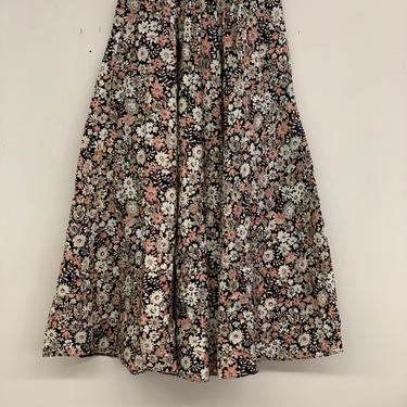 Free Shipping Within US - Vintage Floral Pleated Skirt 