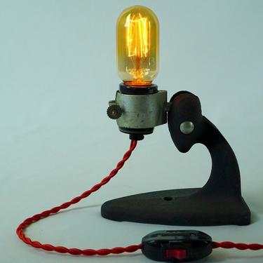 INDUSTRIAL SALVAGE SCONCE or Table/Desk Lamp - Vintage - Rewired/Restored 