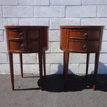 Pair of Antique Nightstands Art Deco Bedside Tables Mercury Glass Nightstand Furniture Traditional Bedroom storage CUSTOM PAINT AVAIL 