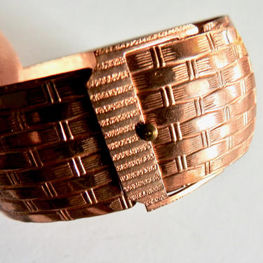 Etched Copper Belt Cuff 
