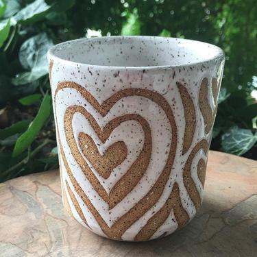 Ceramic Heart Ripple Cup