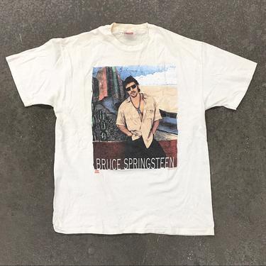 Vintage Bruce Springsteen Tee Retro 1990s Lucky Town + Concert Tour Shirt + Graphic T-Shirt + The Boss + Size XL + Single Stitch + Apparel 