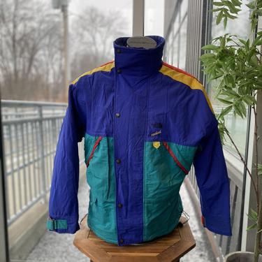 Vintage 1990s The North Face Colorblock Gore-Tex Vertical Men's Winter Zip-Up Ski Jacket 