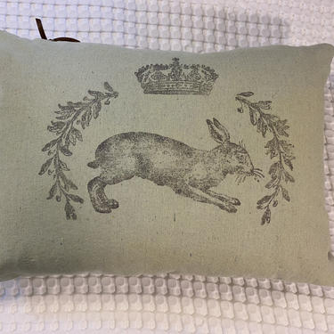 French Bunny Pillow Cover 
