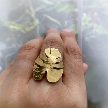 Monstera Leaf Ring - Monstera Lovers Ring - Monstera Ring - Beautiful Ring - Gift For Her - Plant Lovers Gift - Plant Lady  Gift 