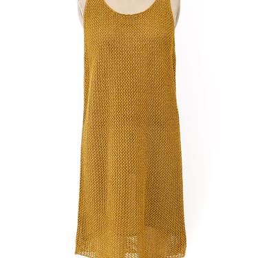 Anne Klein Gold Net Tank Dress