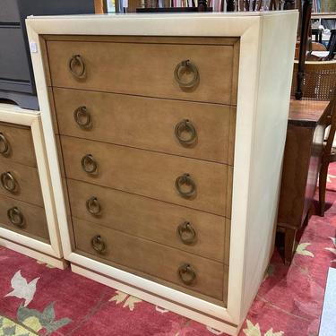 Mid century chest of drawers. Has a divided drawer and a sliding shelf. Great details. 36” x 21” 48”