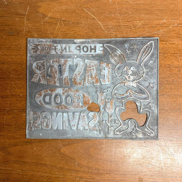 Vintage Micro-Metal Photoengravers Easter Printing Plate Photoengravers Plate 