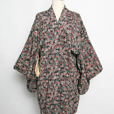 1960s Haori Rayon Japanese Jacket Robe 