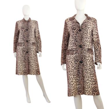 1960s Leopard Print Rain Coat - Vintage David Smith Rain-Paka Traveler Coat - Vintage Leopard Print Coat - Vintage Rain Coat | Size Small 