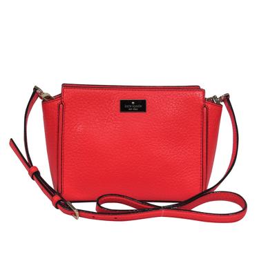 Kate Spade - Red Pebbled Leather Structured Crossbody