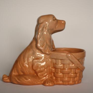 vintage cocker spaniel planter by Haeger made in USA 