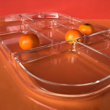 MCM Guzzini Italian Lucite Tray with Reovable Divided Sections -- Looking good 
