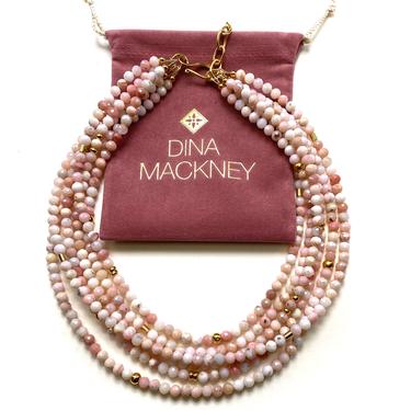 Pink Opal Multi Strand Necklace