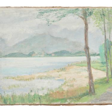 Vintage Lake Shore Painting