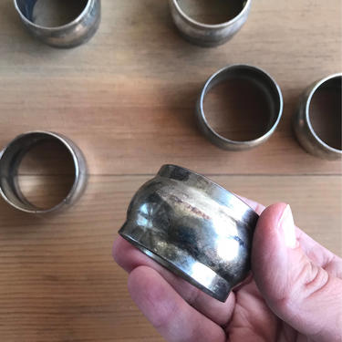 Set of Silver Plate Napkin Rings 